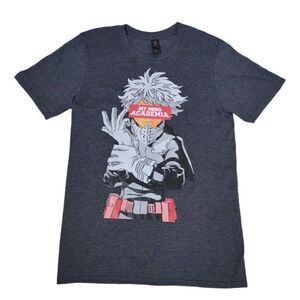 My Hero Academia Anime Deku Midoriya Gray Shirt Size Small